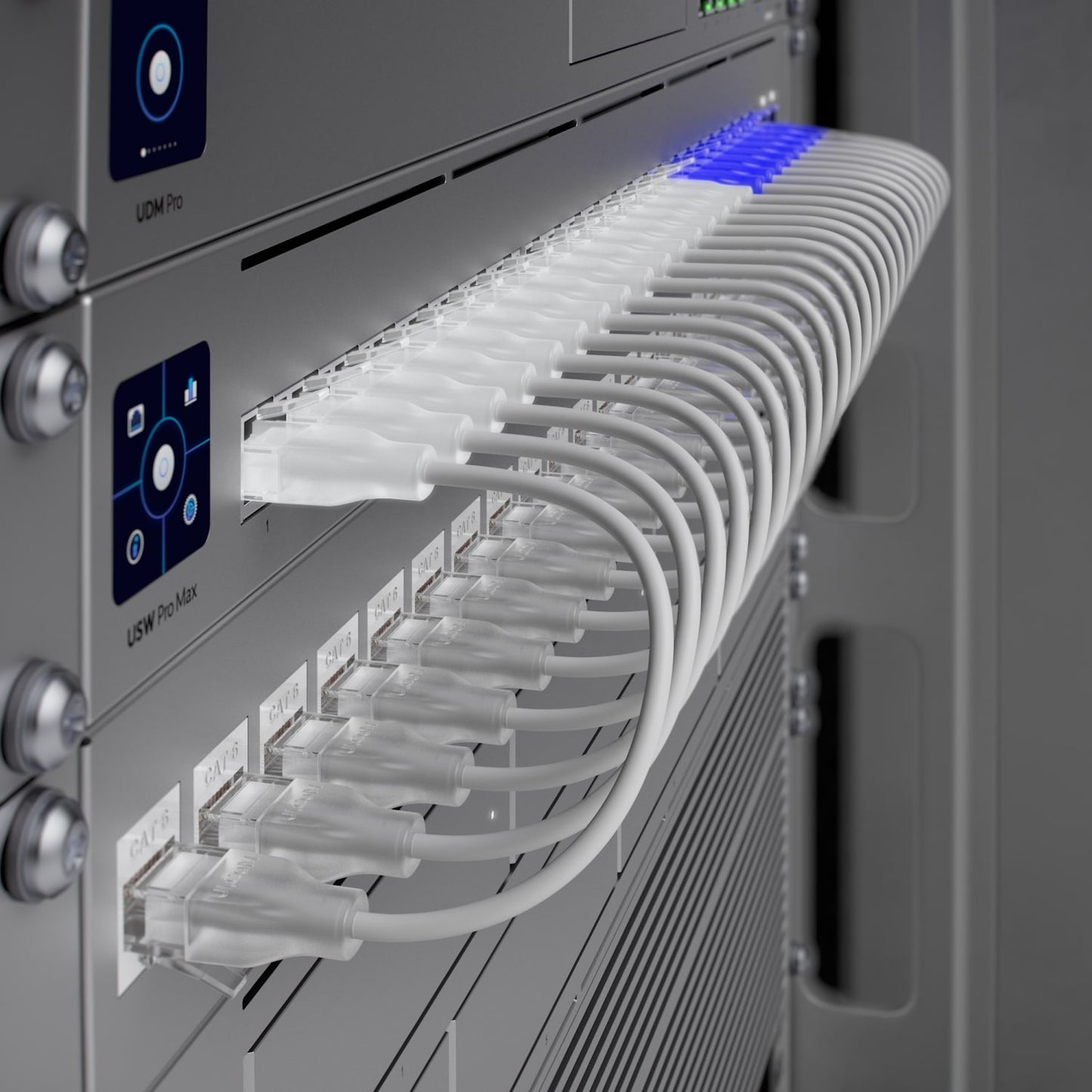 Ubiquiti UniFi Etherlighting Patch Cable,0.3M  Nano-thin Patch Cable With 2.5 GbE Support Designed sShow Etherlighting Effects