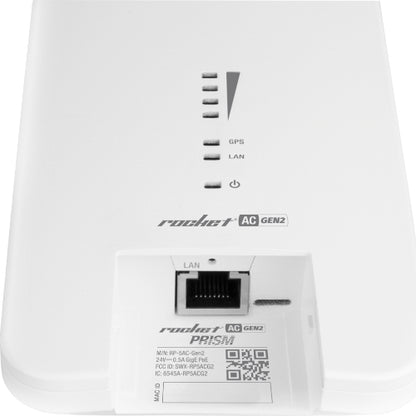 Ubiquiti Rocket AC Prism Gen2 5GHz Radio with speeds up to 450+Mbps, 50+ Client Capacity, Integrated GPS sync,