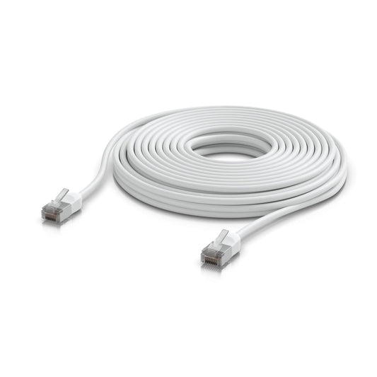 Ubiquiti UniFi Premium Patch Cable Outdoor, 12M, White, Ultra-thin, Rugged, Shielded Patch, Designed &Optimized, For 10 GbE Networking
