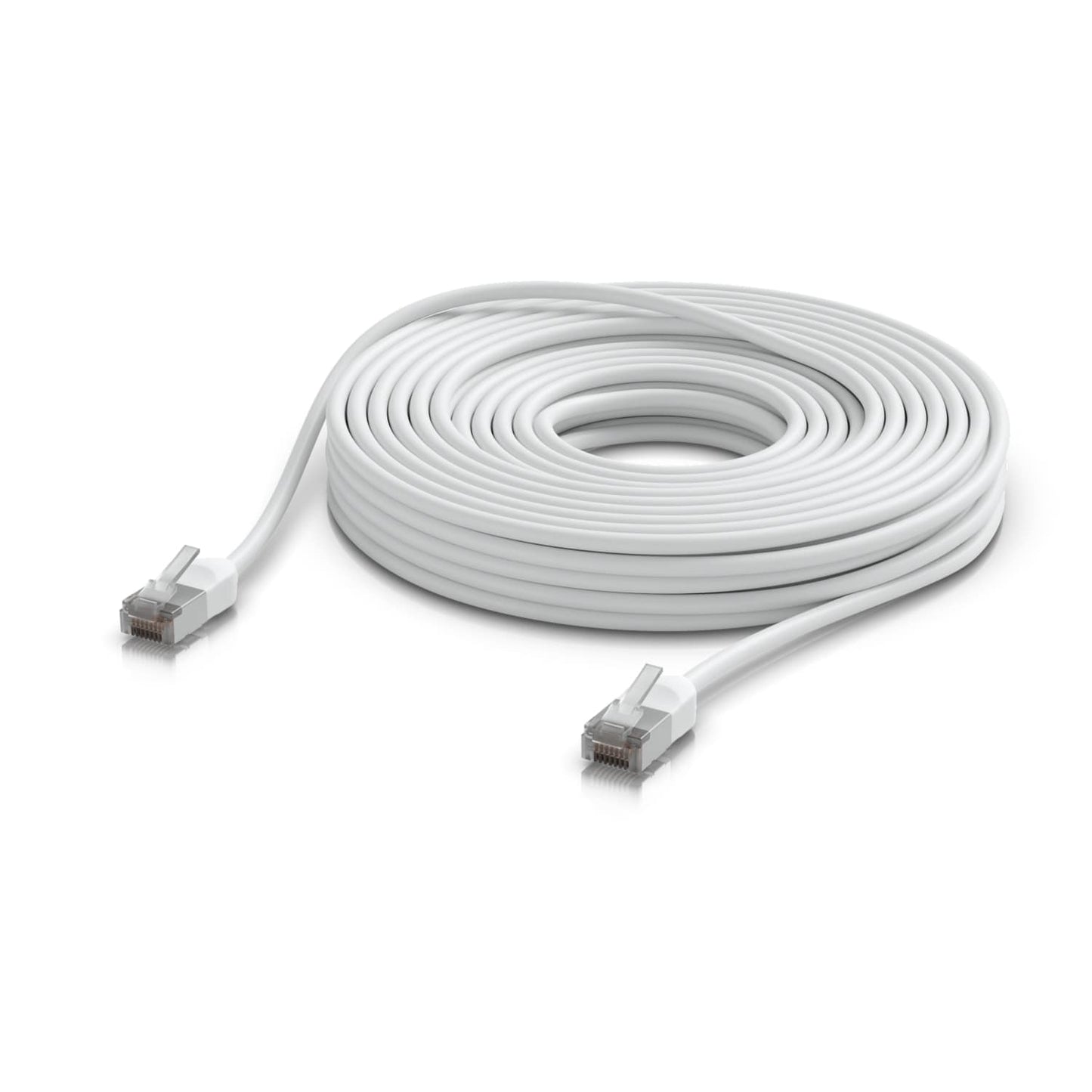 Ubiquiti UniFi Premium Patch Cable Outdoor, 15M, White, Ultra-thin, Rugged, Shielded Patch, Designed &Optimized, For 10 GbE Networking