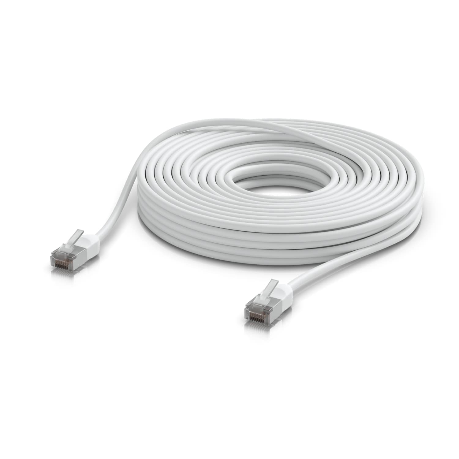 Ubiquiti UniFi Premium Patch Cable Outdoor, 15M, White, Ultra-thin, Rugged, Shielded Patch, Designed &Optimized, For 10 GbE Networking