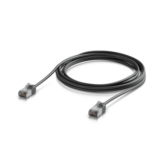 Ubiquiti UniFi Premium Patch Cable Outdoor, 3M,Black,Ultra-Thin, Rugged, Shielded Patch, Optimize, Perform Harshest Environments ,10 GbE Networking.