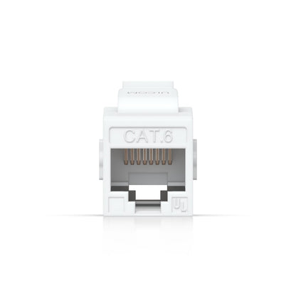 Ubiquiti Cat6 Keystone Coupler, 12-Pack, White, Pass-Through Cat6 Keystone Coupler For Connecting Pre-Terminated Ethernet Cables Seamlessly.