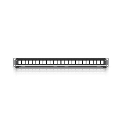 Ubiquiti 24-Port Blank Keystone Patch Panel, Silver, 1U 24-port, Ideal for Keystone Module Installation