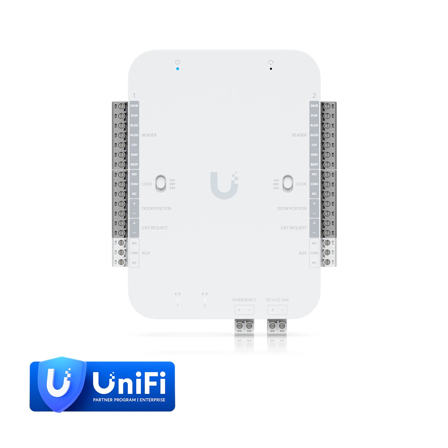 Ubiquiti Retrofit Hub, DC-powered Hub Supports Wiegand And OSDP Readers, Provides Entry And Exit Control For Up To Two Doors *Avail for Deal Reg*