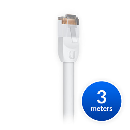 Ubiquiti UniFi Patch Cable Outdoor 3M White, Single Unit, All-weather, RJ45 Ethe