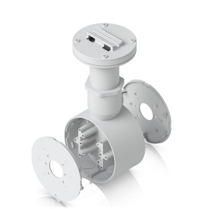 Ubiquiti Camera Dual Mount,White,Tamper-resistant,Back-to-back,2 Bullet/Dome/Turret,Sup Surface/Pole/Pendant Instal,1 1/2' NPS Thread Conduit
