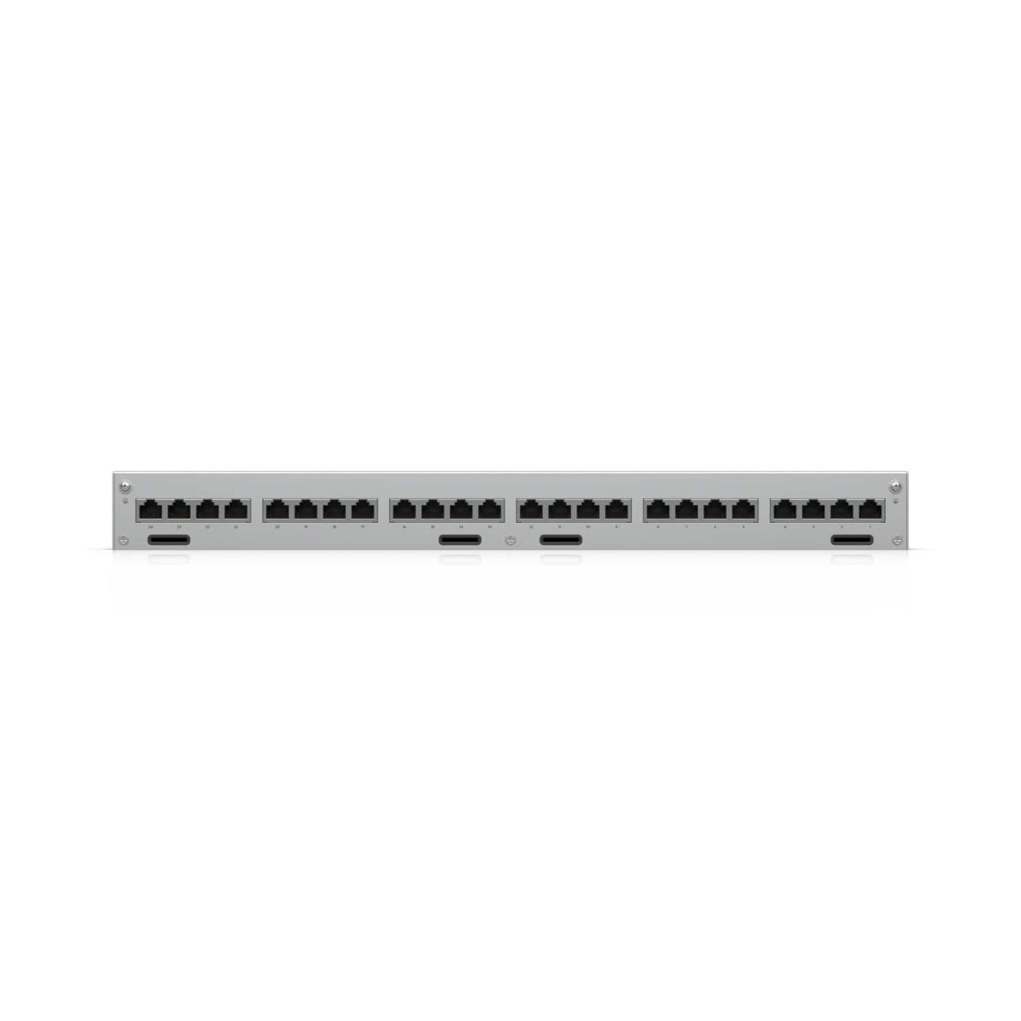 Ubiquiti Ethernet Surge Protection,Rack-mount Indoor Panel Supports Up To 10 GbE, PoE++, 20kA Surge Discharge/Port,24-port Integrated,1U Rack-mount