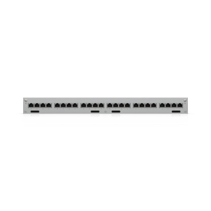 Ubiquiti Ethernet Surge Protection,Rack-mount Indoor Panel Supports Up To 10 GbE, PoE++, 20kA Surge Discharge/Port,24-port Integrated,1U Rack-mount