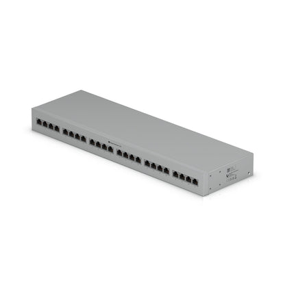 Ubiquiti Ethernet Surge Protection,Rack-mount Indoor Panel Supports Up To 10 GbE, PoE++, 20kA Surge Discharge/Port,24-port Integrated,1U Rack-mount