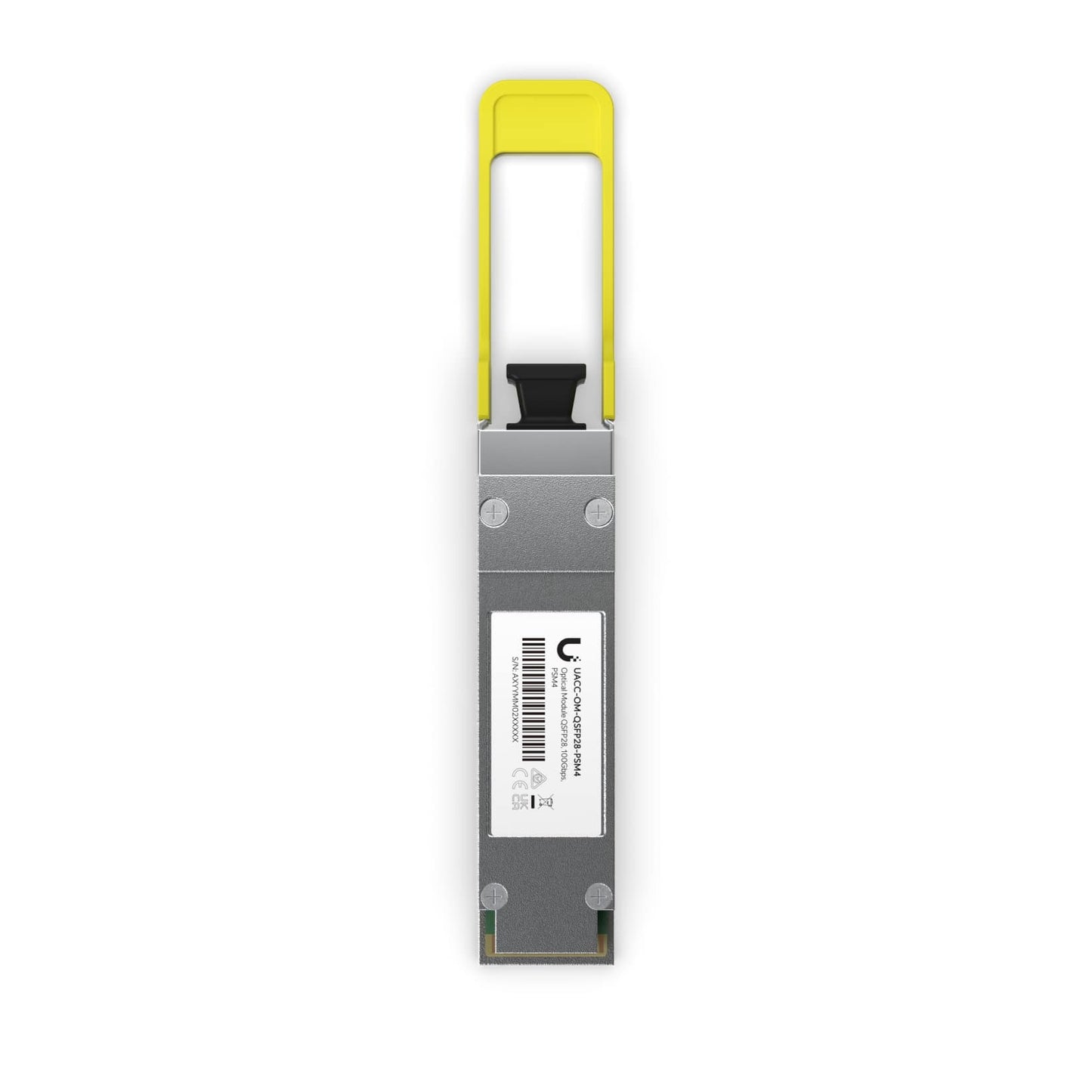 Ubiquiti 100G PSM4 Single-Mode Optical Module,QSFP28 Transceiver Dupports 100G Connections Up to 2 km,Single-mode Fiber, MPO-12 APC Connector.