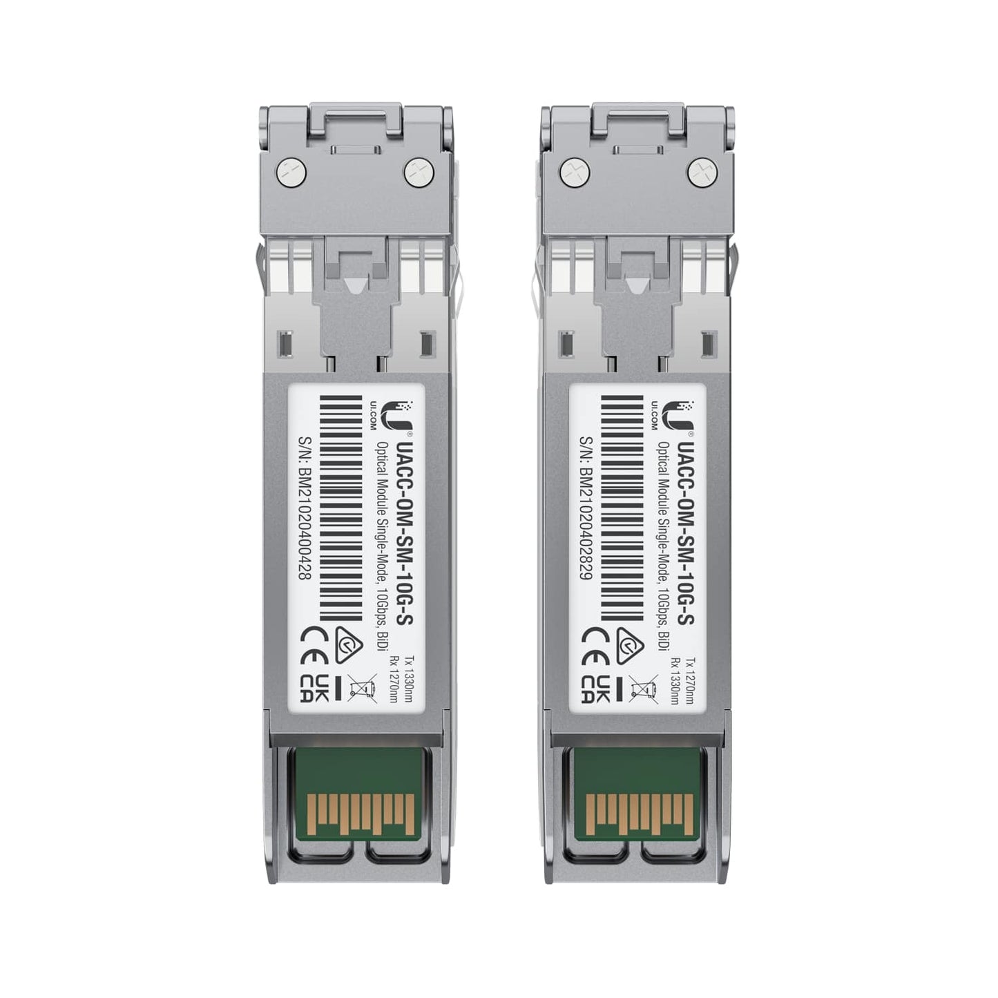Ubiquiti UFiber SFP+ Single-Mode Module, 10G BiDi,  2 Pack, Same 10 Gbps Speed,