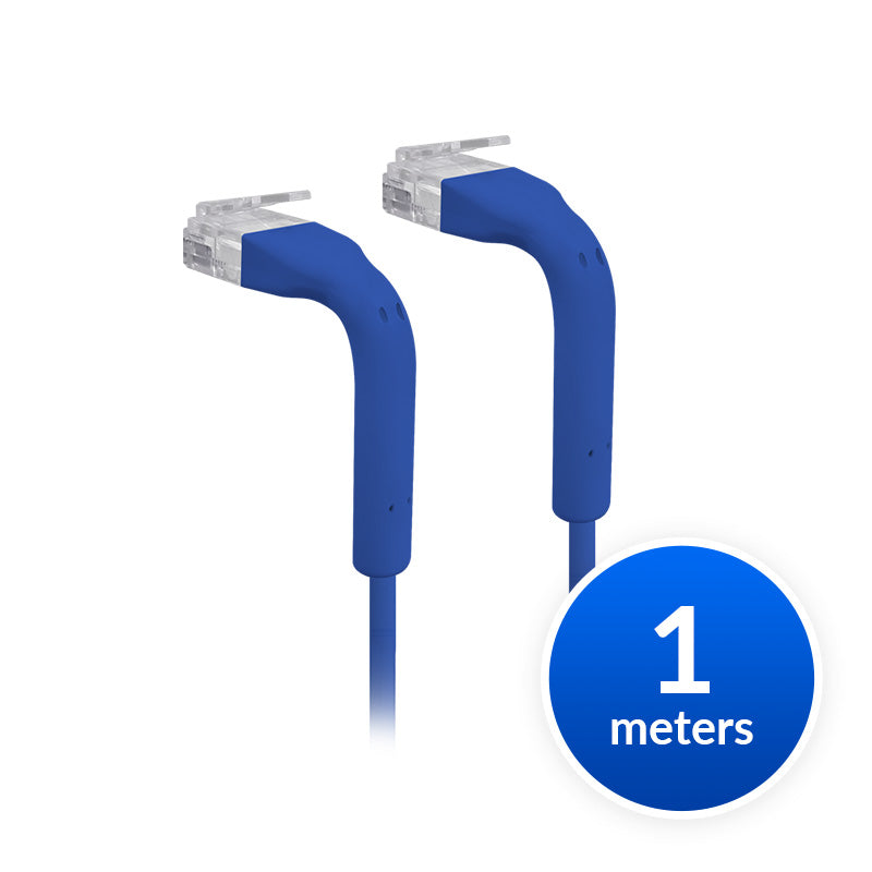 Ubiquiti UniFi Patch Cable Single Unit, 1m, Blue, End Bendable to 90 Degree, RJ4