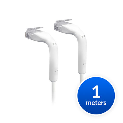 Ubiquiti UniFi Patch Cable Single Unit, 1m, White, End Bendable to 90 Degree, RJ