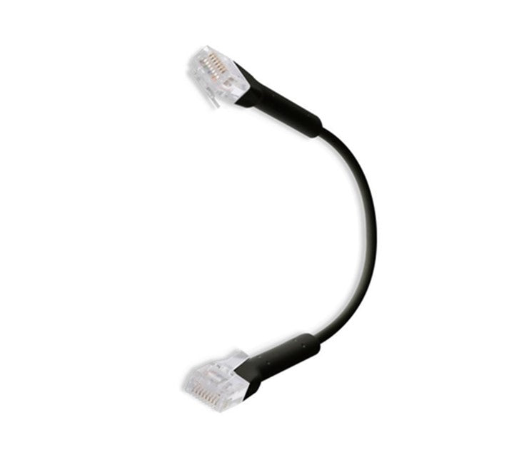 Ubiquiti UniFi Patch Cable Single Unit, 2m, Black, End Bendable to 90 Degree, RJ45 Ethernet Cable, Cat6, Ultra-Thin 3mm Diameter