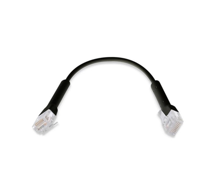 Ubiquiti UniFi Patch Cable Single Unit, 3m, Black, End Bendable to 90 Degree, RJ45 Ethernet Cable, Cat6, Ultra-Thin 3mm Diameter
