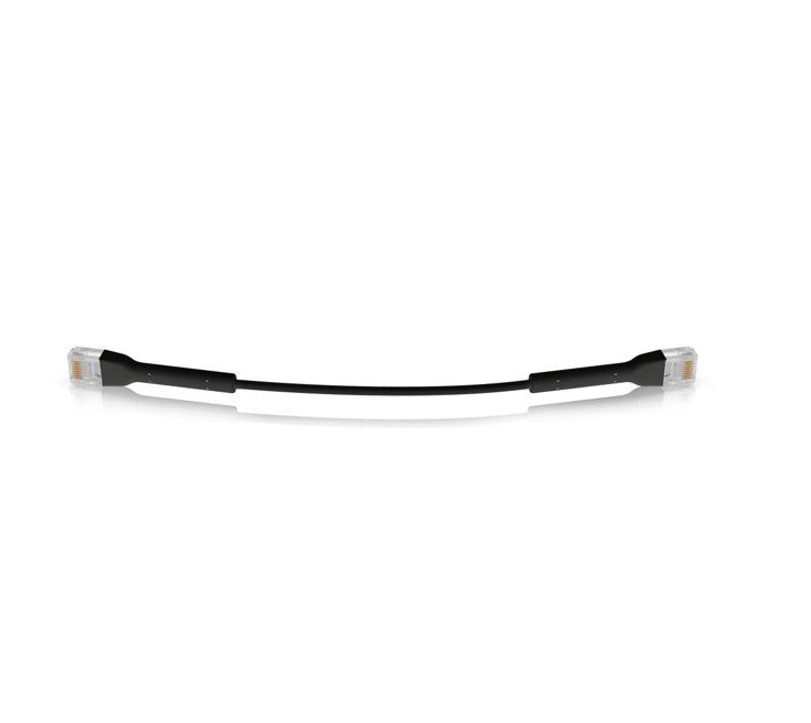 Ubiquiti UniFi Patch Cable Single Unit, 3m, Black, End Bendable to 90 Degree, RJ45 Ethernet Cable, Cat6, Ultra-Thin 3mm Diameter