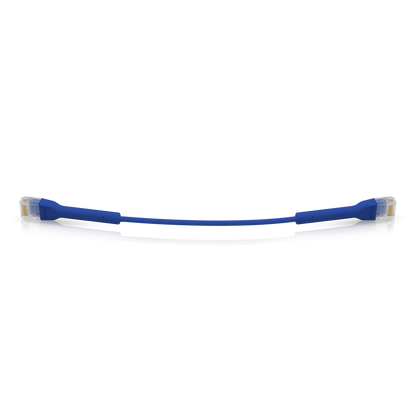 Ubiquiti UniFi Patch Cable Single Unit, 0.1m, Blue, Both End Bendable to 90 Degree, RJ45 Ethernet Cable, Cat6, Ultra-Thin 3mm Diameter