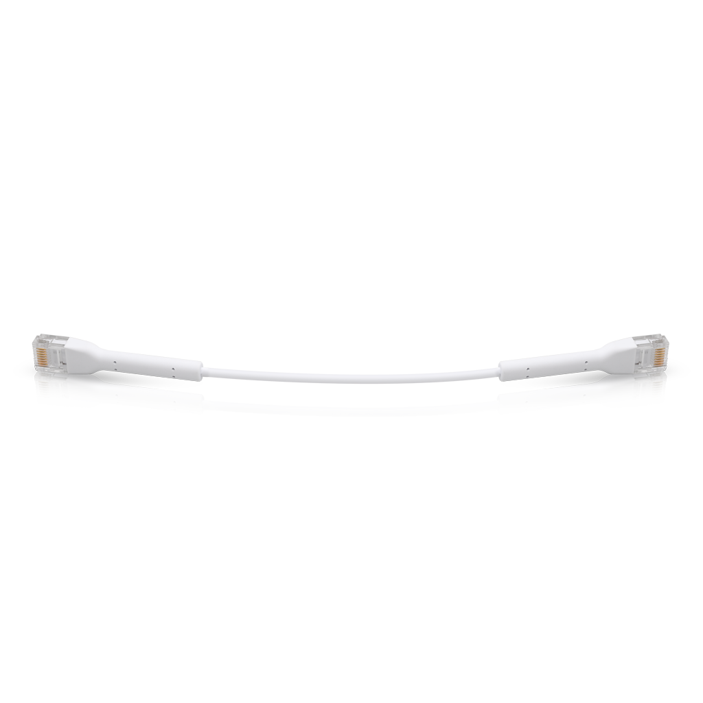 Ubiquiti UniFi Patch Cable Single Unit, 0.1m, White, Both End Bendable to 90 Deg