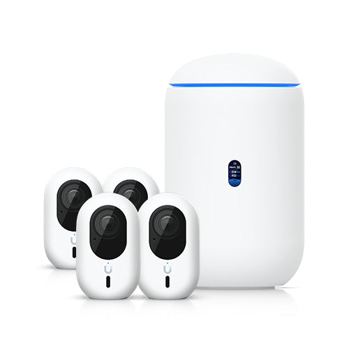 Ubiquiti Advanced Home Surveillance Bundle (4 Instant Cameras Pack), Includes 1Ã— UDR7, 4Ã— UVC-G6-INS-W, *Requires MicroSD card for Protect Storage*