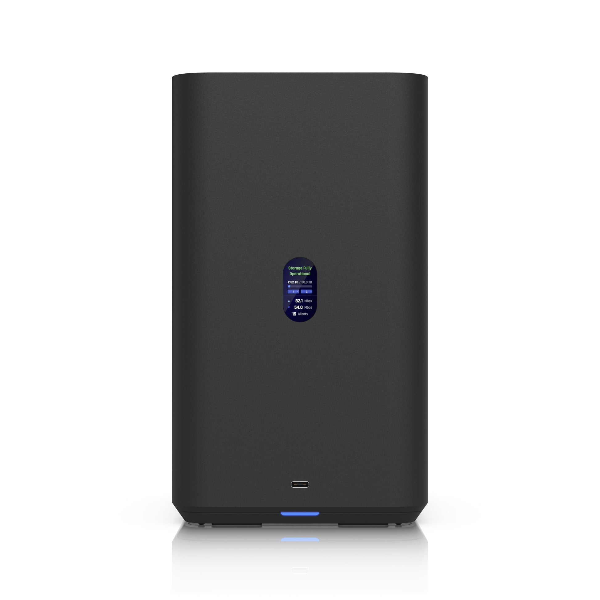 Ubiquiti UNAS 2, Black, UniFi Network Attached Storage (2)3.5' HDD Bays, 2.5 GbE Networking, USB-C Connectivity, PoE++ Adapter, All In Compact Foot.