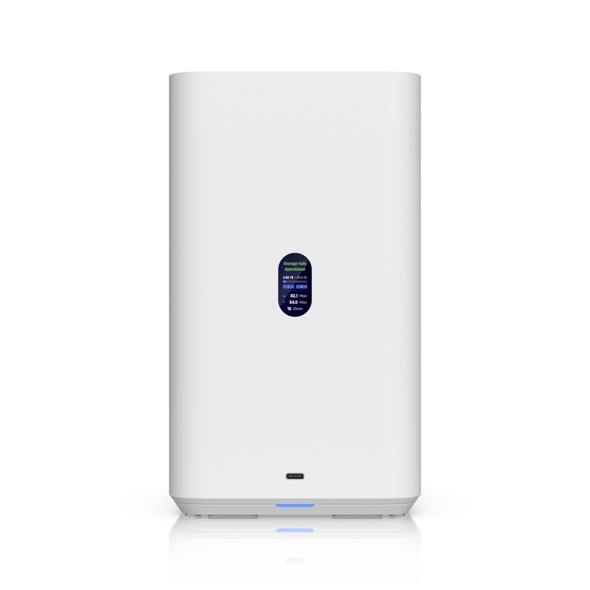 Ubiquiti UNAS 2, White, UniFi Network Attached Storage (2) 3.5' HDD Bays, 2.5 GbE Networking, USB-C Connectivity, Included PoE++ Adapter, Compact Foot