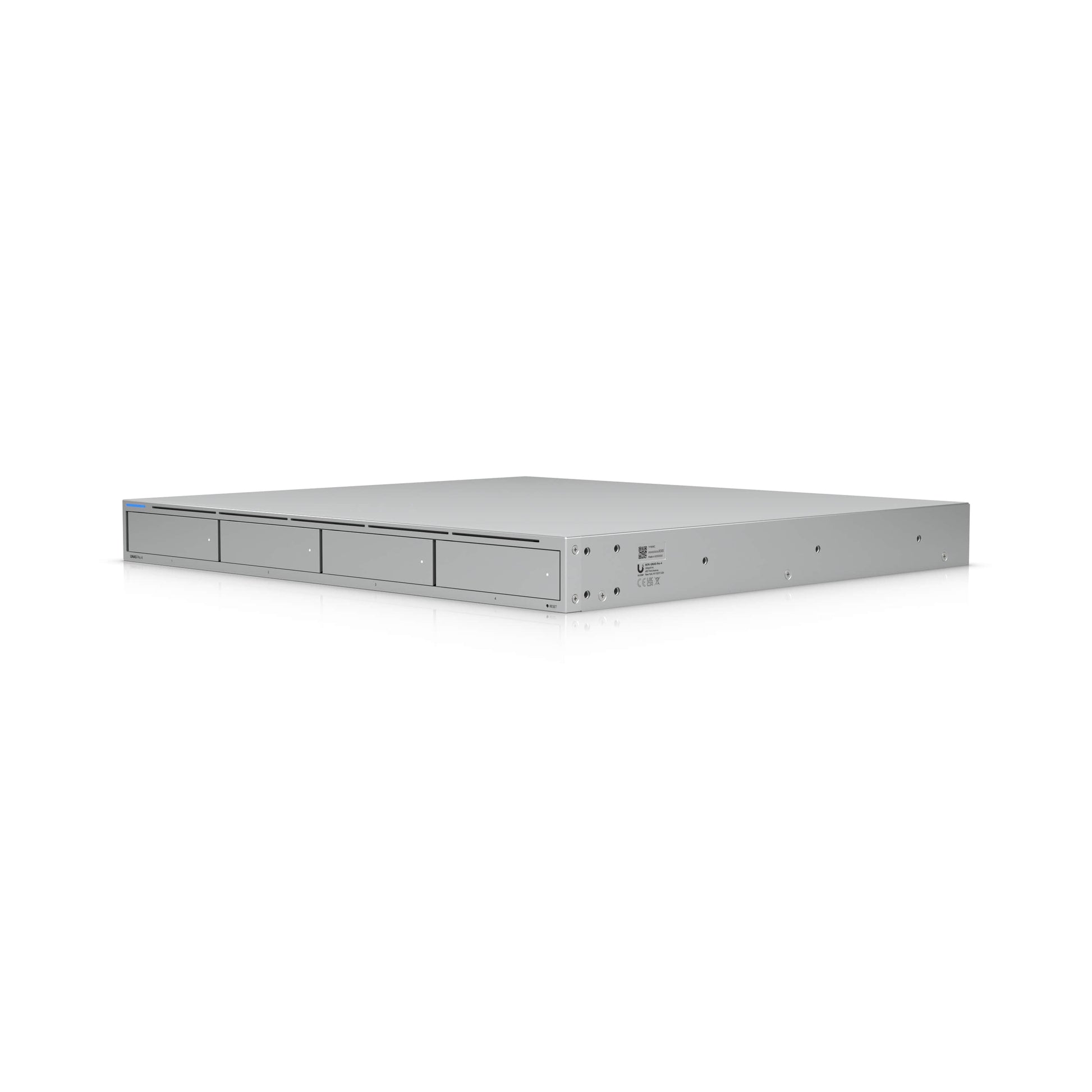 Ubiquiti UNAS Pro 4, 1U Rack-Mount NAS(4) 2.5/3.5'HDD Bays(2) M.2NVMe SSD, Fast Access, Low Latency, High-Availability 10Gbps,Large Storage