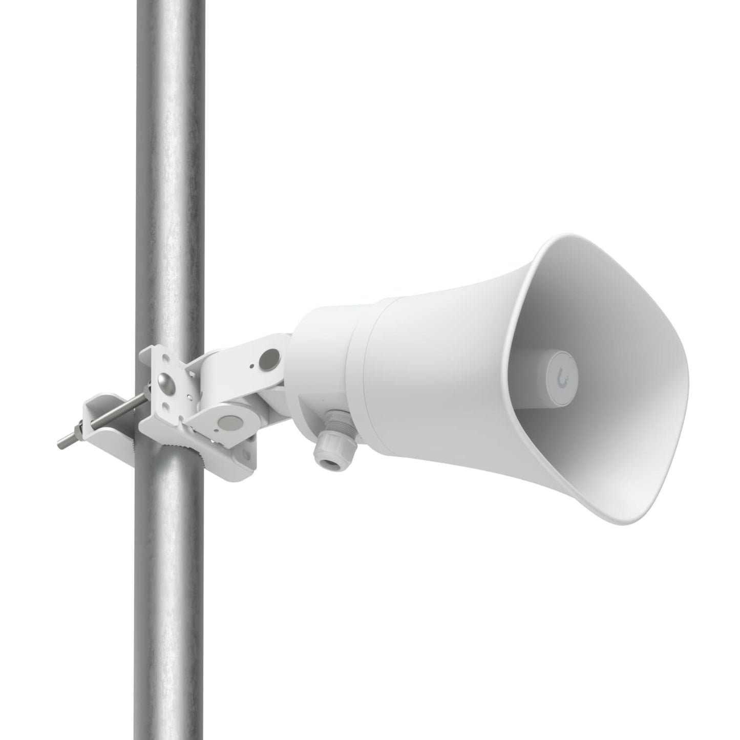 Ubiquiti AI Horn Speaker, White, All-weather PoE 120 dB Horn Speaker With Advanced AI Alert Functionality&Versatile Wall, Corner,Pole Mounting Options