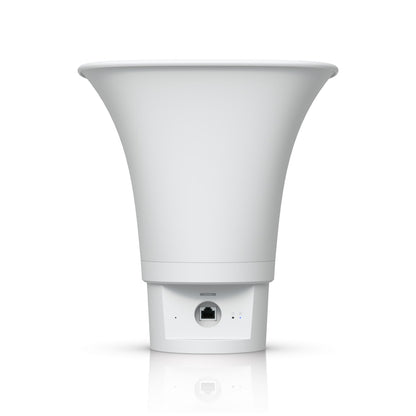 Ubiquiti AI Horn Speaker, White, All-weather PoE 120 dB Horn Speaker With Advanced AI Alert Functionality&Versatile Wall, Corner,Pole Mounting Options