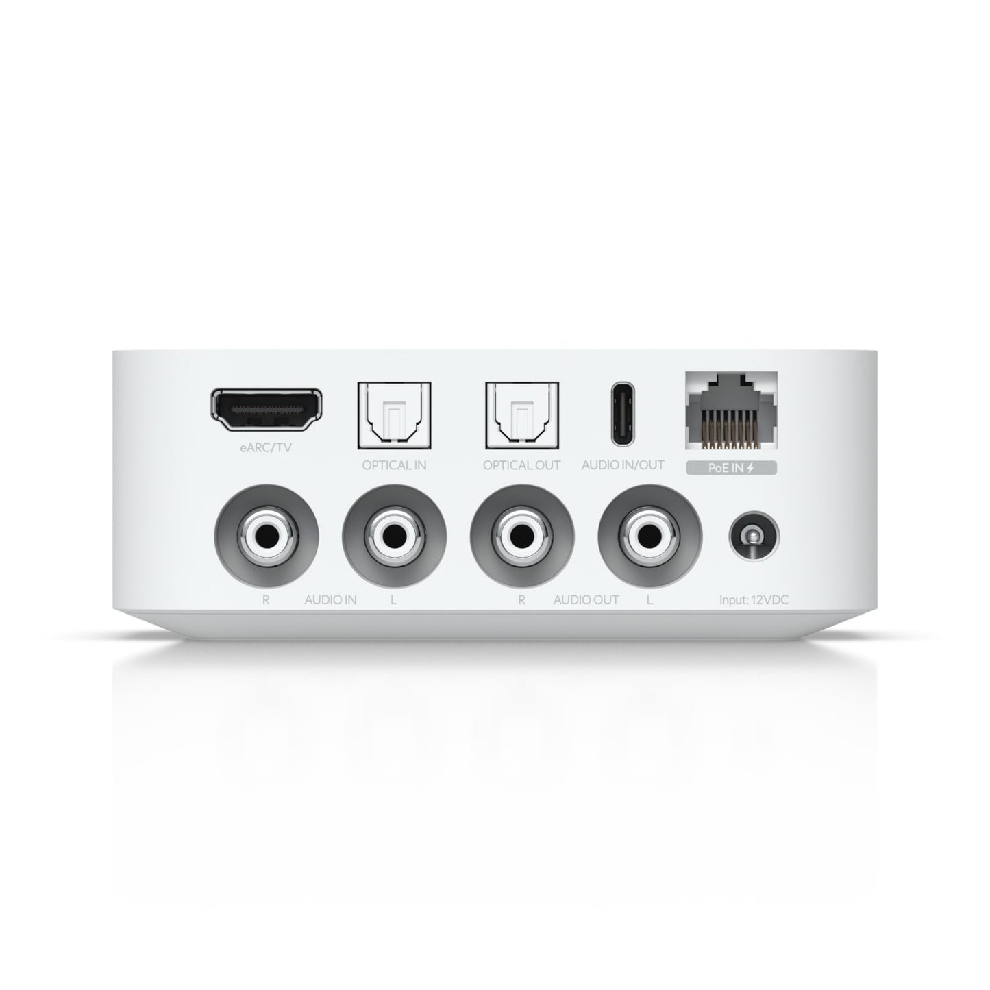 Ubiquiti PoE Audio Port,White,Digital Audio Streamer,Ultra-Compact,Versatile Design,Intuitive Control System,Multi Music Streaming,Multi-zone Install.