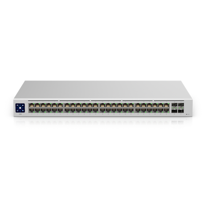 Ubiquiti UniFi USW-48, 48-port Managed Gigabit Layer2 Switch - 48x Gigabit Ethernet Ports 4x SFP Port Touch Display,