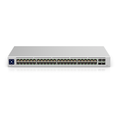 Ubiquiti UniFi USW-48, 48-port Managed Gigabit Layer2 Switch - 48x Gigabit Ethernet Ports 4x SFP Port Touch Display,