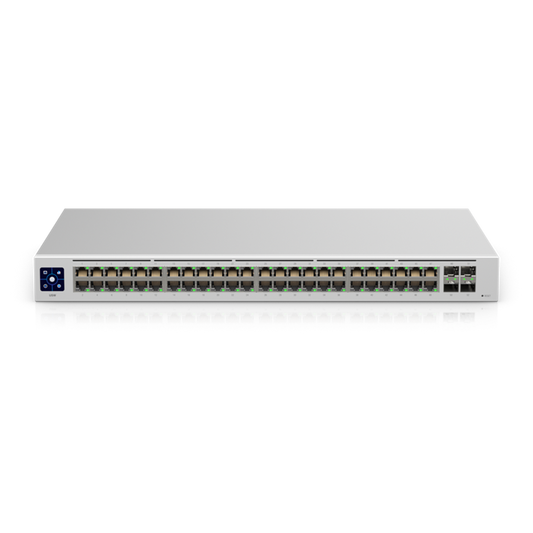 Ubiquiti UniFi USW-48, 48-port Managed Gigabit Layer2 Switch - 48x Gigabit Ethernet Ports 4x SFP Port Touch Display,