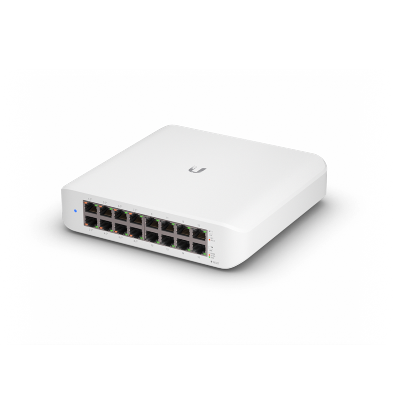 Ubiquiti UniFi Switch Lite 16 PoE, Layer 2, 16x GbE RJ45 Ports, 8x 802.3at PoE+