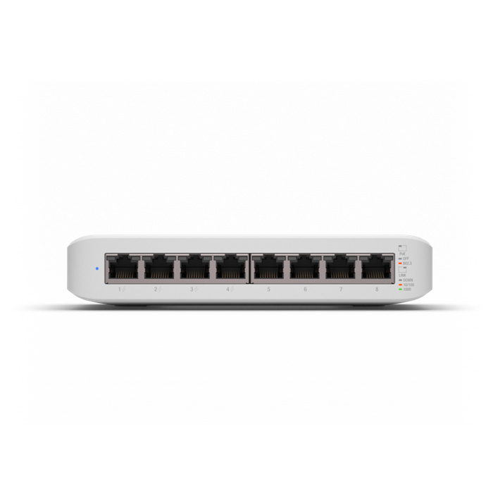 Ubiquiti UniFi Switch USW-Lite-8-POE, 4x PoE Output Ports, 52W PoE Supply, Fanle