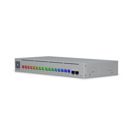 Ubiquiti UniFi Network,Pro Max 16 PoE Switch,16-port, Layer 3 Etherlighting, 2.5 GbE, PoE++ Output, Versatile Mounting Option,180W PoE,