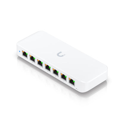 Ubiquiti Ultra 42W, Compact Layer 2, 8-port GbE PoE Switch, Versatile Mounting Options, 7 PoE/PoE+ No Power Supply, PoE++ Input,