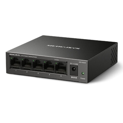 Mercusys MS105GS 5-Port Gigabit Desktop Switch, 5×10/100/1000 MbpsRJ45 port Sup