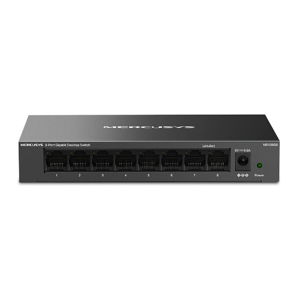 Mercusys MS108GS 8-Port Gigabit Desktop Switch, 8×10/100/1000 Mbps RJ45 port Su