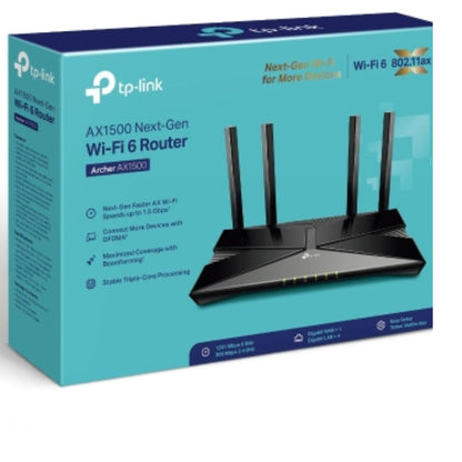 TP-Link Archer AX1500 AX1500 Wi-Fi 6 Router (802.11ax) Router 4x Gigabit Ports (