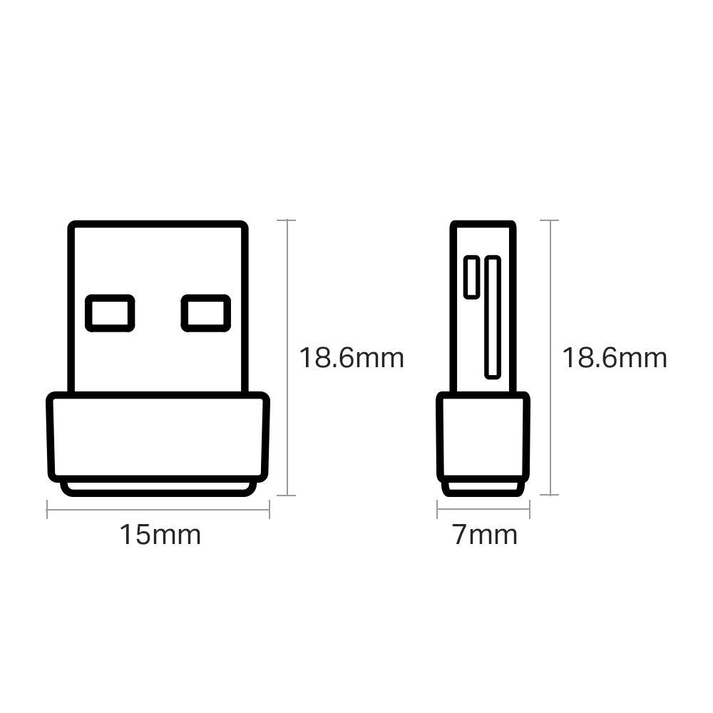 TP-Link Archer T2U Nano AC600  Wi-Fi USB Adapter,433Mbps at 5GHz + 200Mbps at 2.