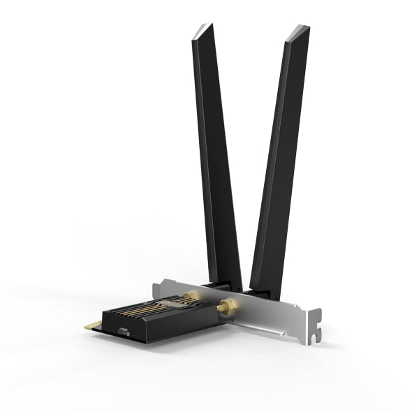 TP-Link Archer TBE552E BE9300 Wi-Fi 7 Bluetooth 5.4 PCIe Adapter, 5760 Mbps at 6 GHz + 2880 Mbps at 5 GHz + 688 Mbps at 2.4 GHz, 2Ã— High Gain Tri-Band