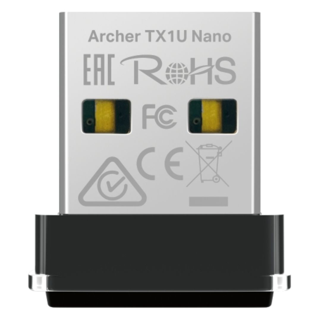 TP-Link Archer TX10UB Nano AX900 Nano Wi-Fi 6 Bluetooth 5.3 USB Adapter,  600 Mbps at 5 GHz + 287 Mbps at 2.4 GHz ,  Internal Antennas, USB 2.0