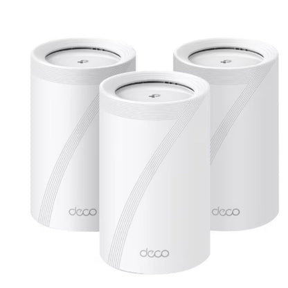 TP-Link Deco BE65(3-pack) BE11000 Whole Home Mesh Wi-Fi 7 System (WIFI7) , 574 Mbps at 2.4 GHz + 4320 Mbps at 5 GHz + 5760 Mbps at 6 GHz