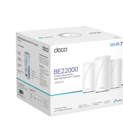 TP-Link Deco BE85(3-pack) BE22000 Tri-Band Whole Home Mesh Wi-Fi 7 System (WIFI7