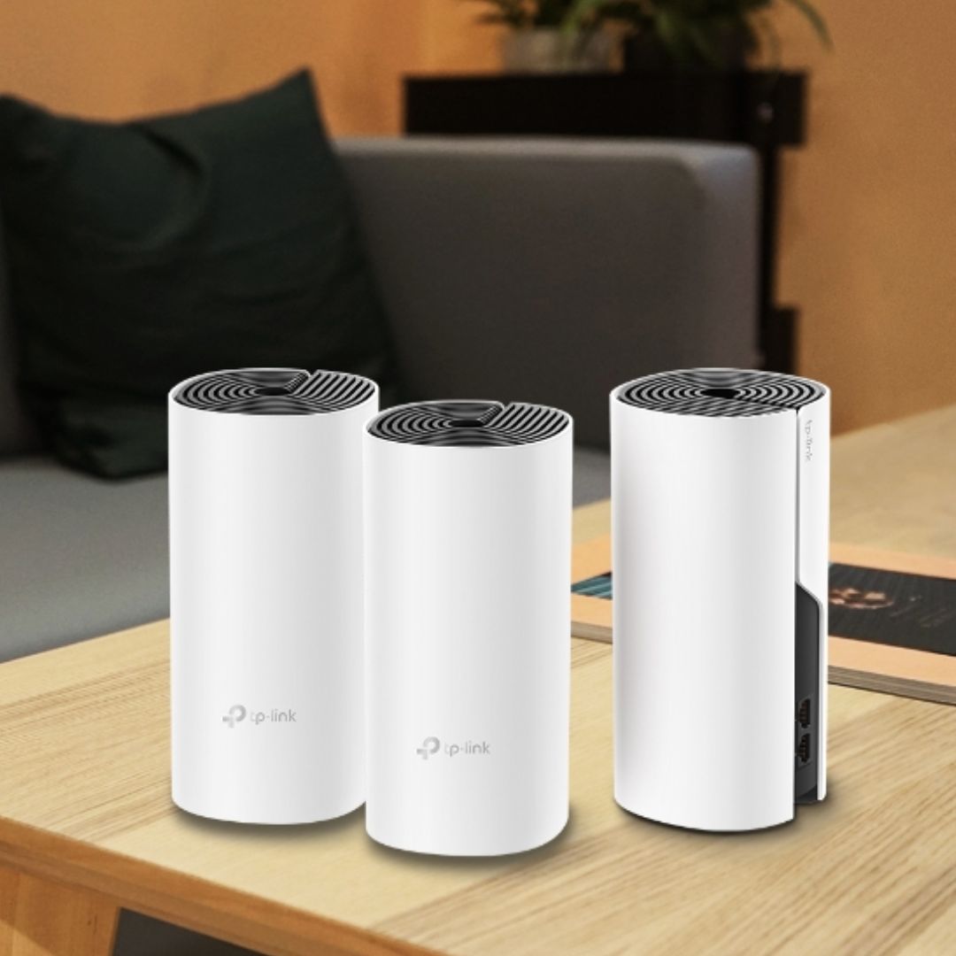 TP-Link Deco M4 (3-pack) AC1200 Whole Home Mesh Wi-Fi System.  ~370sqm Coverage,