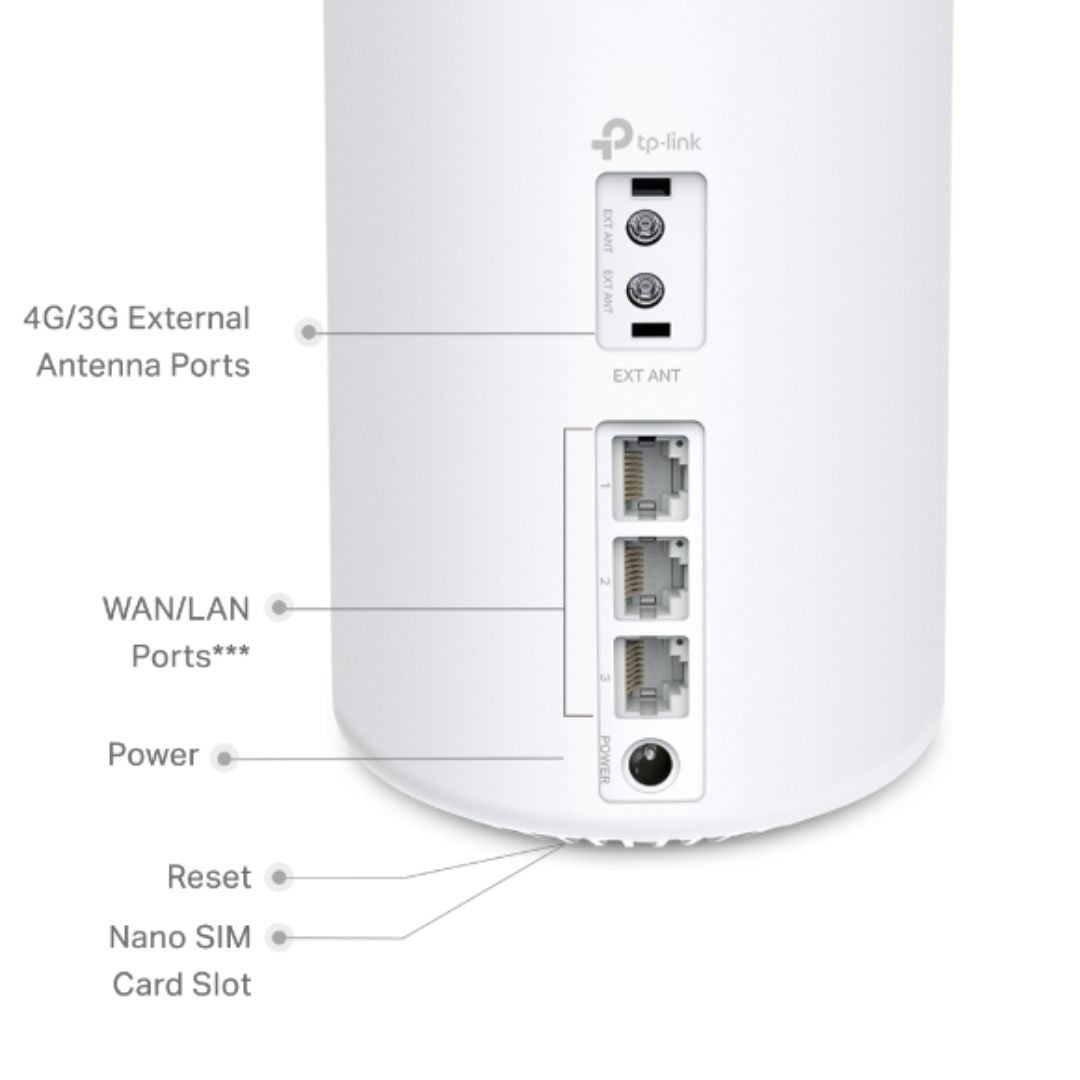 TP-Link Deco X50-4G(1-pack) 4G+ AX3000 Whole Home Mesh Wi-Fi 6 Router, Build-In