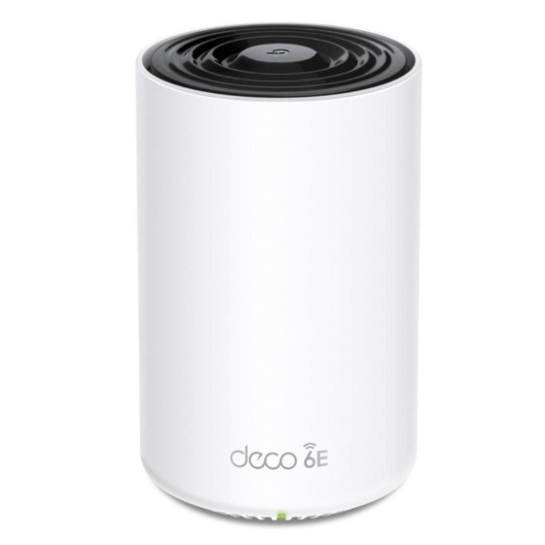 TP-Link Deco XE75 Pro(1-pack)) AXE5400 Tri-Band Mesh Wi-Fi 6E System, 574 Mbps at 2.4 GHz + 2402 Mbps at 5 GHz + 2402 Mbps at 6 GHz