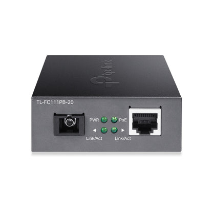 TP-Link TL-FC111PB-20 10/100Mbps WDM Media Converter with 1-Port PoE - IEEE 802.