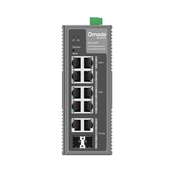 TP-Link IES210GPP Omada 10-Port Gigabit Industrial Easy Managed Switch with 6-Po